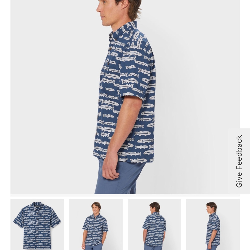 NWT Duluth Trading Co Men’s 3XL Action Shirt Blue Alligator Print Short Sleeve - Picture 5 of 8